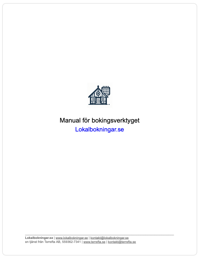 Manual för lokalbokningar.se